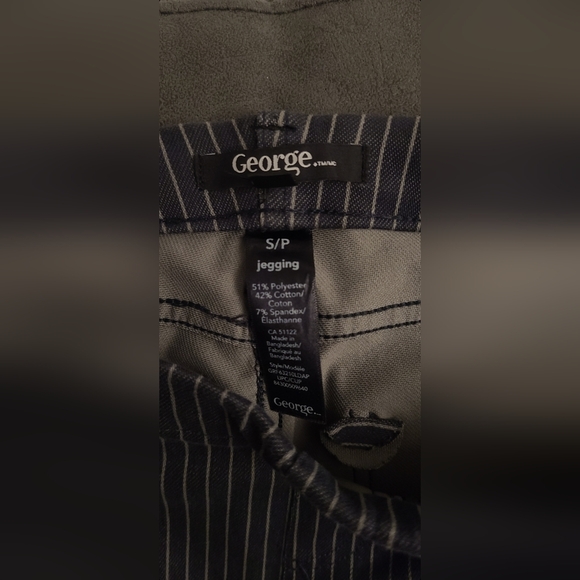 George Black & Grey Stripes Jeggings Women Size S - Picture 3 of 3